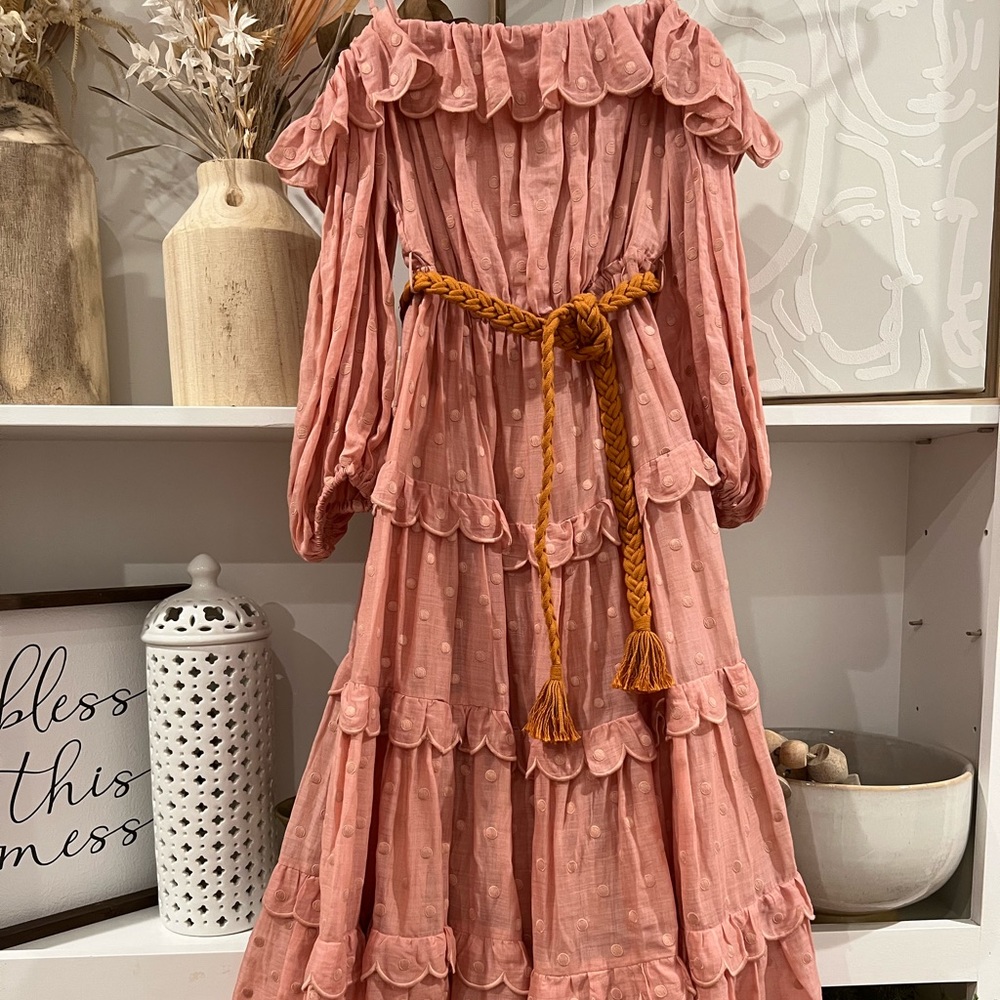 Zimmermann Mae Dot MIDI Dress Size AU 0 US 4